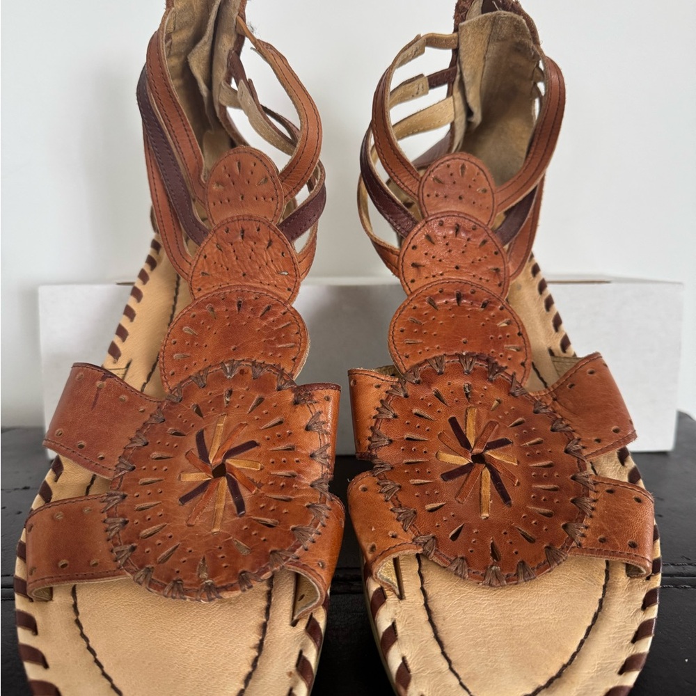 PIKOLINOS Tan Leather Sandals